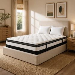 Queen Euro Top Hybrid Foam Mattress with Pocket Springs