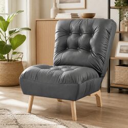 Adjustable Backrest Grey Recliner Chair for Living Spaces