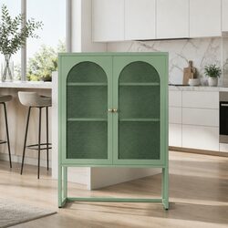 Buffet Sideboard Storage Cabinet with Mesh Doors
