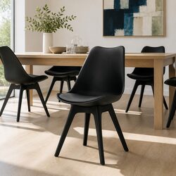 Modern Dining Chairs Set of 4 with Padded Seating