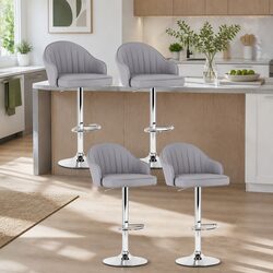 Stylish Grey Bar Stools Set of 4 for Modern Spaces