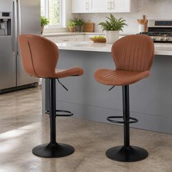 Swivel Bar Stools Set of 2 with Adjustable Height