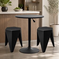 Functional Bar Stools and Table Set - 3 Pieces