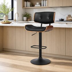 Height Adjustable Bar Stool with 360-Degree Swivel