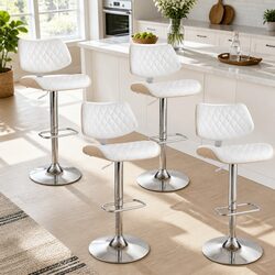 Adjustable Bar Stools with Gas Lift and Swivel Design