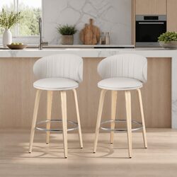 Bar Stools Set of 2 with Ergonomic Design