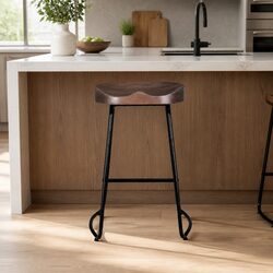 4-Piece Bar Stools Set with Tractor Seat 65cm Height