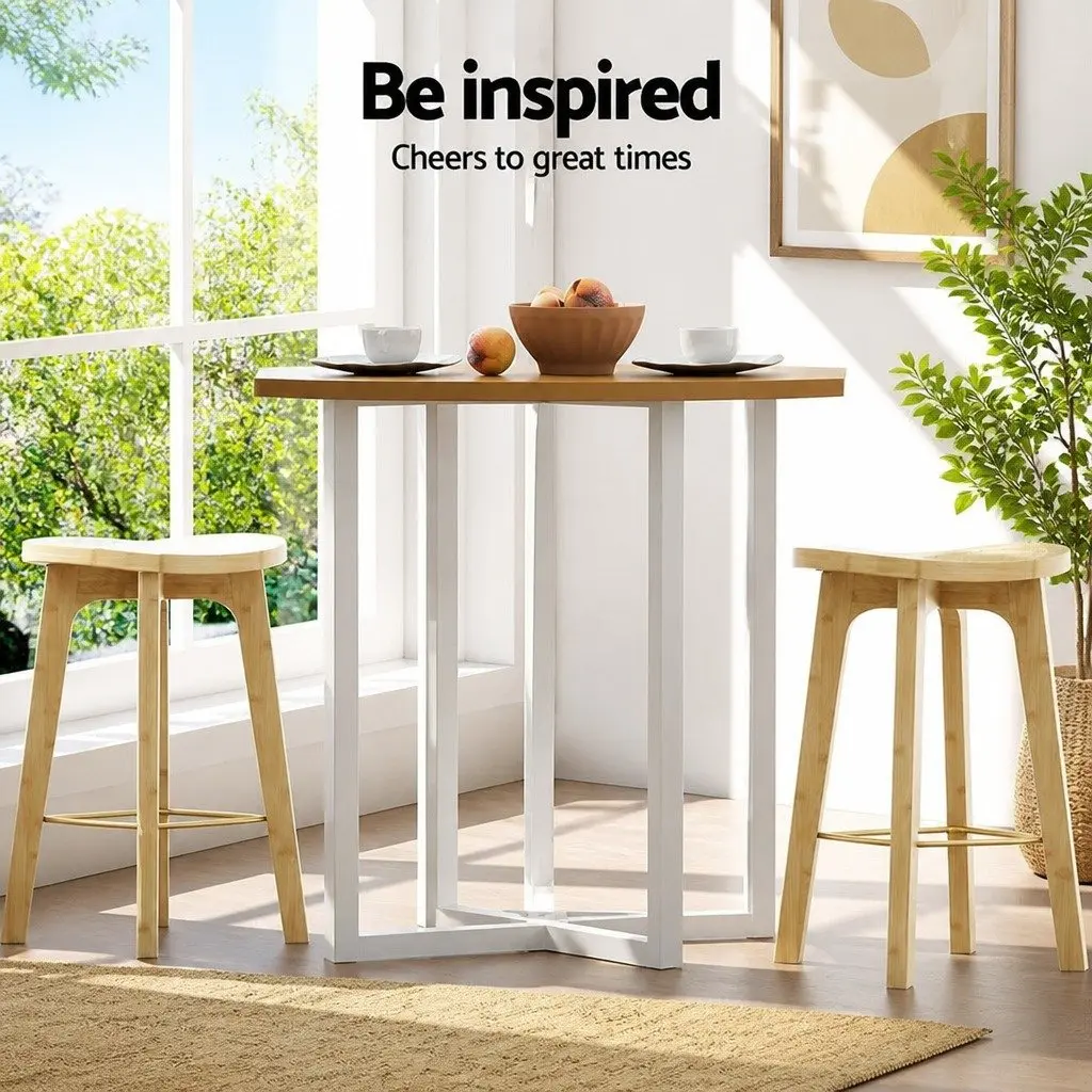 Bar Stools Set of 4 Bamboo Rattan Counter Kitchen Chair Dining Seat