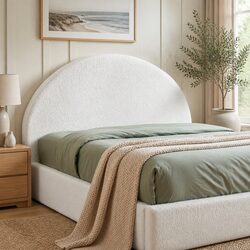 Queen Size Foam Headboard with Boucle Fabric 171cm