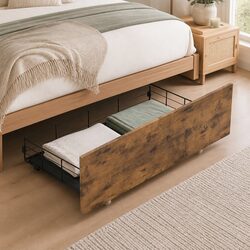 Queen Bed Frame with Under-Bed Storage Drawers