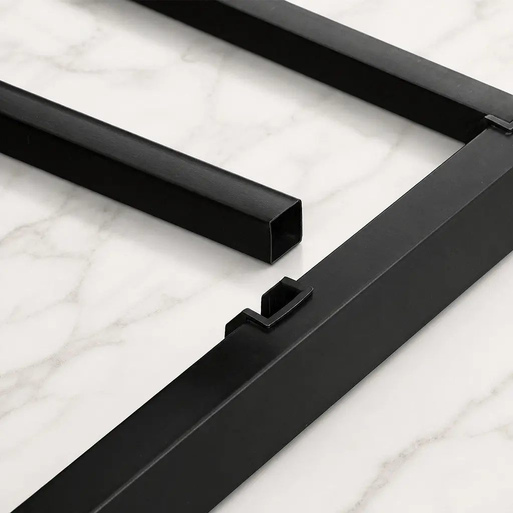 Metal Bed Frame Heavy Duty Storage Full Size Black