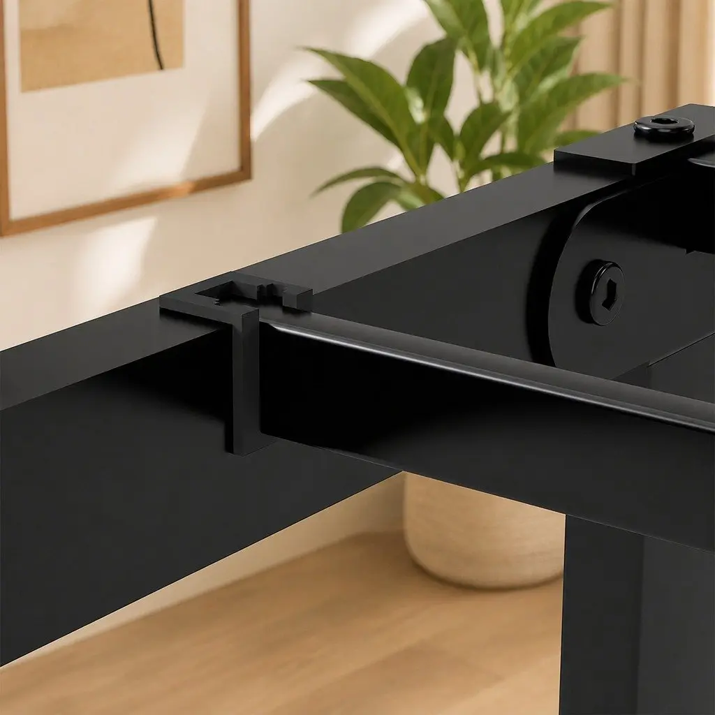 Double Bed Frame Heavy Duty Storage 120x190cm Black