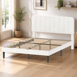 Double Bed Frame with Adjustable Height Headboard