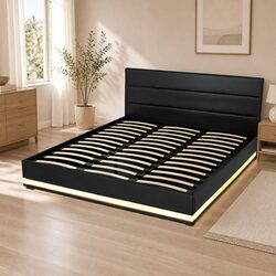 King Size Bed Frame with Storage & LED Lighting System