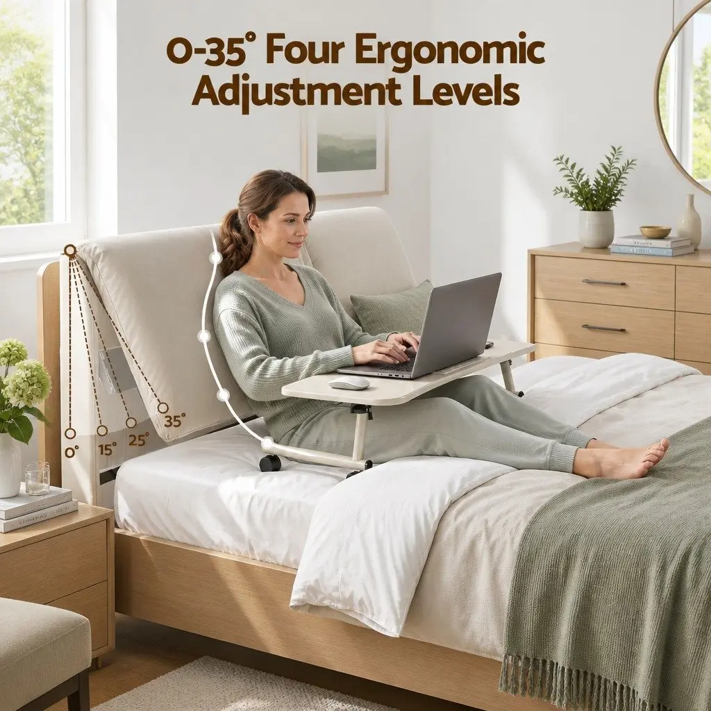 King Bed Frame Gas Lift Storage Adjustable Headboard Beige 194x223x98 cm