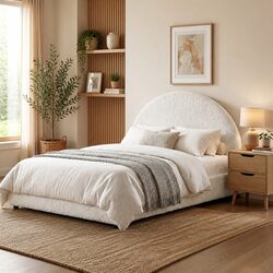 Queen Gas Lift Storage Bed Frame and Night Table Set