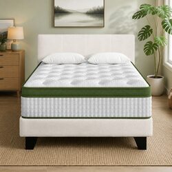King Single Bed Frame with Hybrid Pocket Coil Mattress