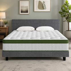 King Bed Frame with Hybrid Mattress Specifications and Details