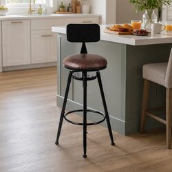 Adjustable Swivel Bar Stool for Kitchen and Dining