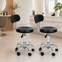Chic Swivel Bar Stool with PU Leather Finish