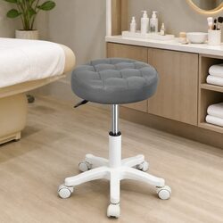 Rolling Bar Stool with Gas Lift and 360° Swivel Design