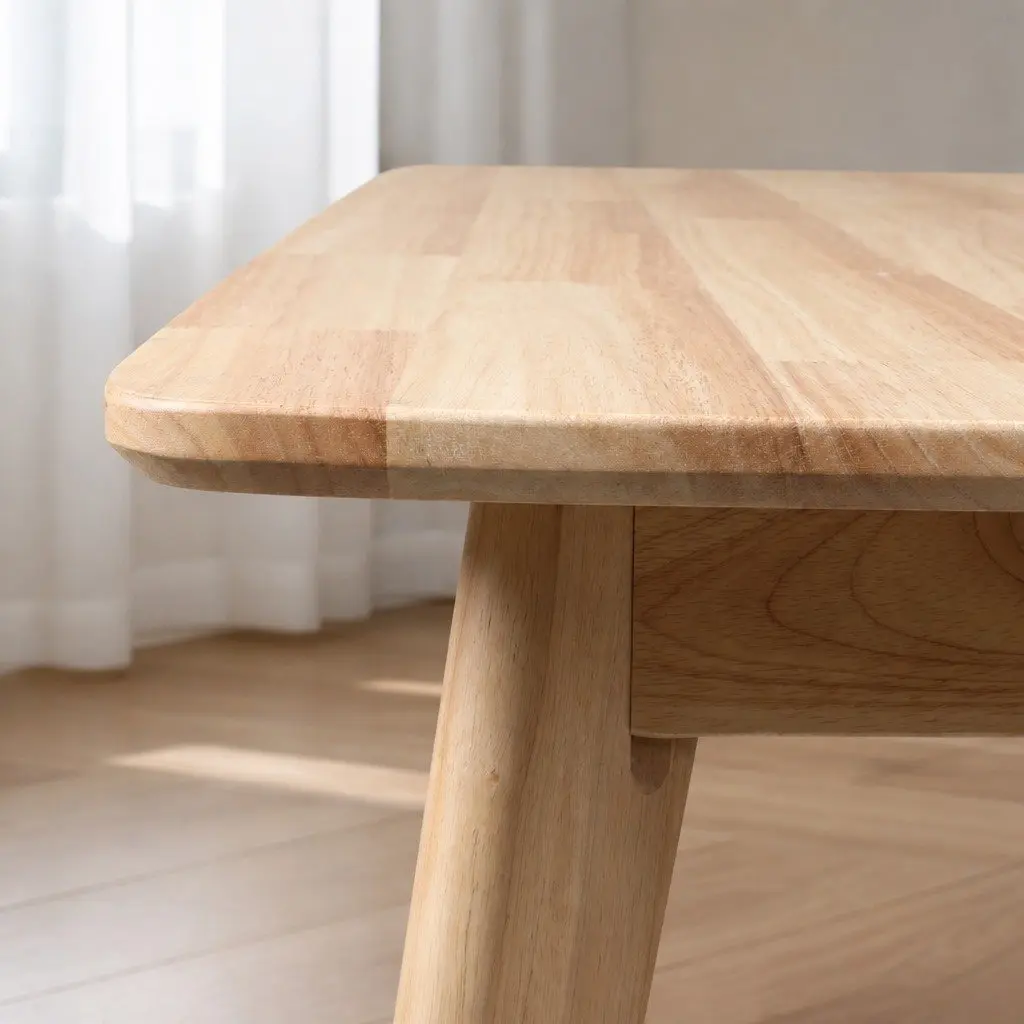 Dining Table Industrial Style Solid Wood Frame Oak 120cm