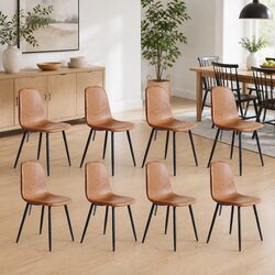 8-Piece Dining Chair Set with Upholstered Backrest