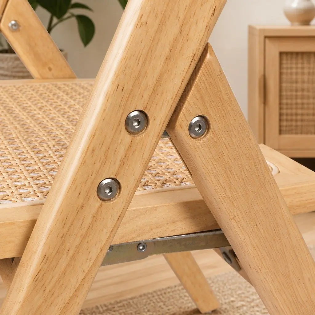 Foldable Natural Rattan Dining Chairs 8 Piece Set for Lounge Furniture