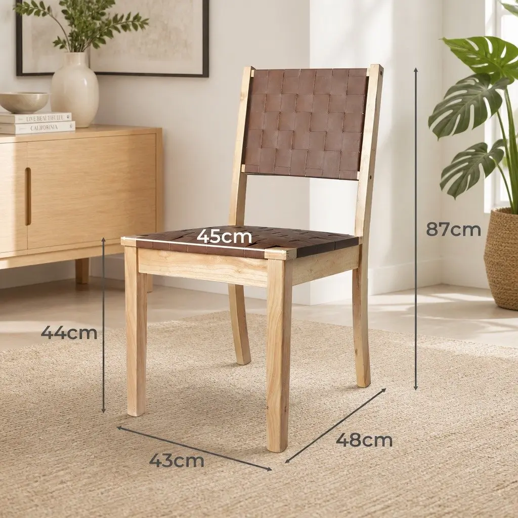 Dining Chairs Set of 6 Accent Lounge Wooden Frame Leatherette Seat Kitchen