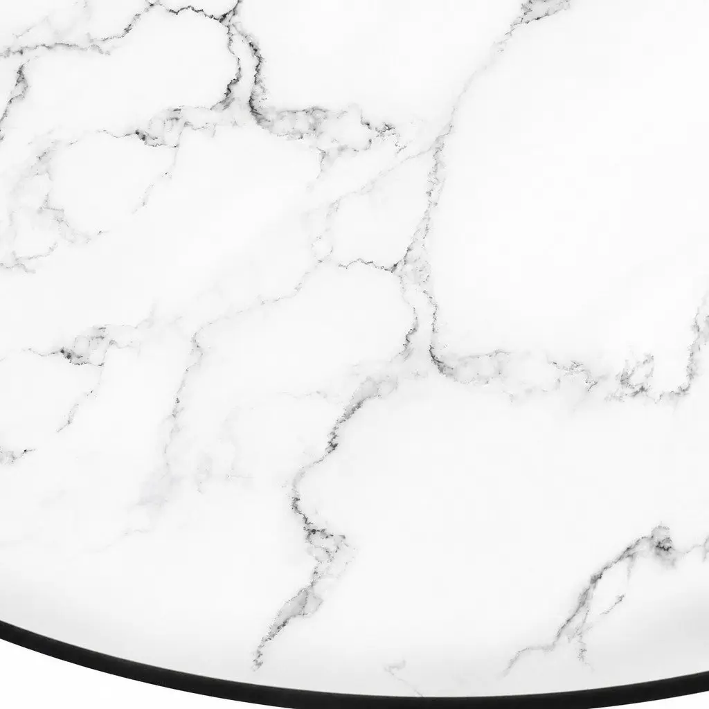 Dining Table Round Sturdy 80cm White Indoor Outdoor