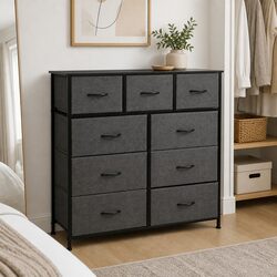 9 Drawer Storage Cabinet with Durable MDF and Steel