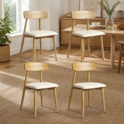 Chic Set of 4 Dining Chairs with Ergonomic Features