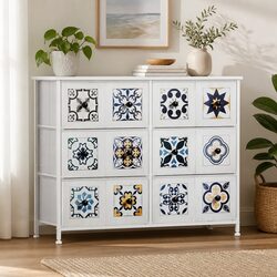 Wide 6 Drawer Chest Storage Cabinet with MDF and Steel