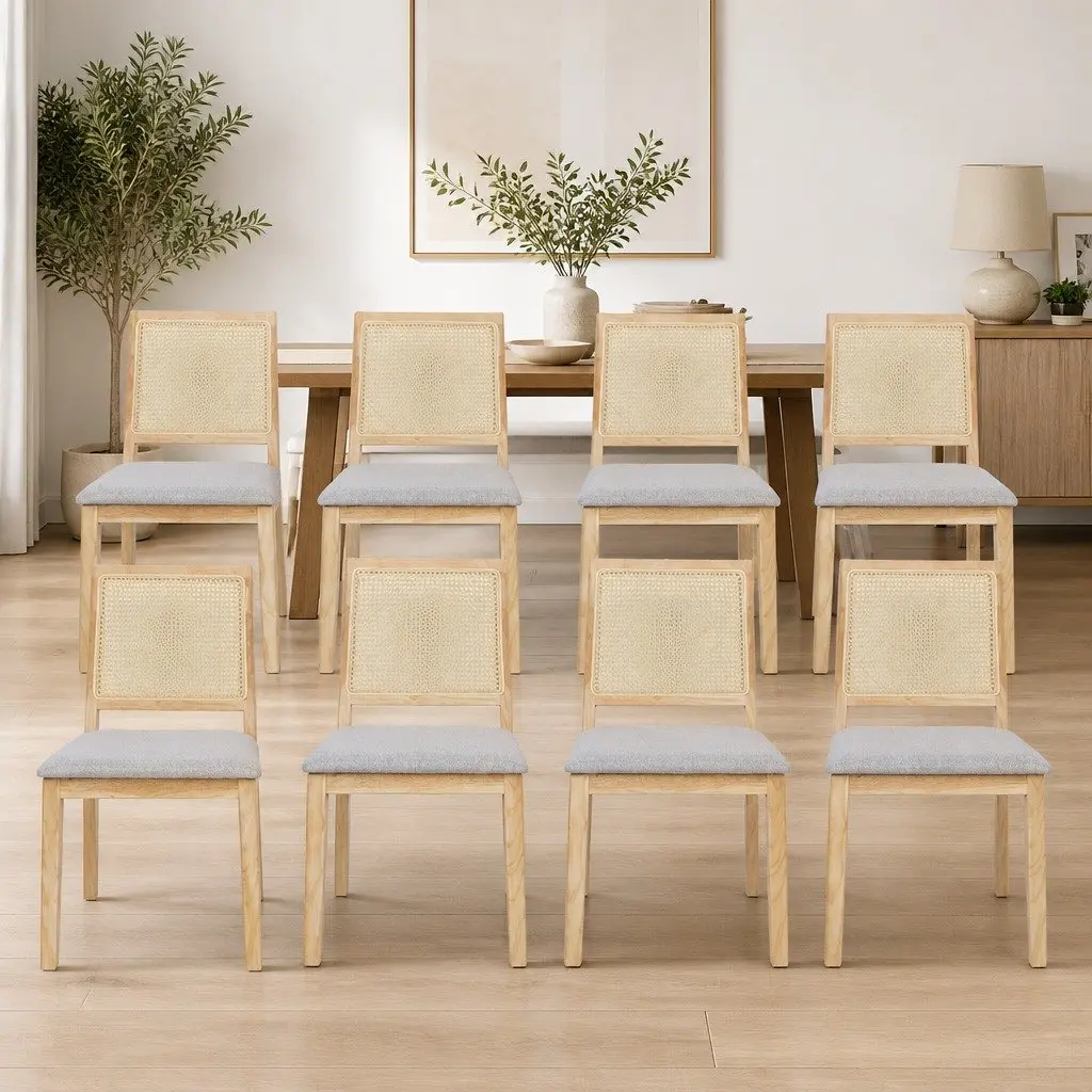 8-Piece Dining Chairs Set with Upholstered Seats