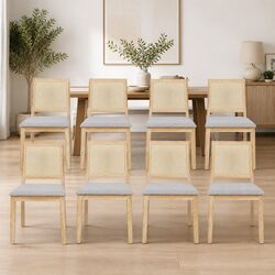 8-Piece Dining Chairs Set with Upholstered Seats
