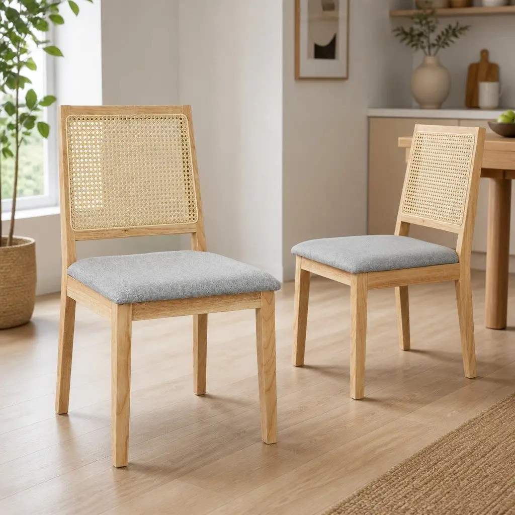 8-Piece Dining Chairs Set with Upholstered Seats