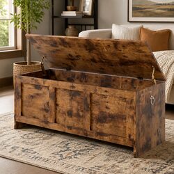 Practical Rustic Storage Bench with Versatile Uses