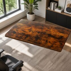 120CM Standing Desk Top in Rustic Brown for Workspaces