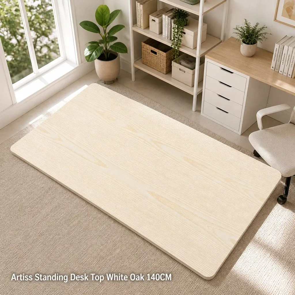 Standing Desk Top Pre-Drilled 140cm White Oak