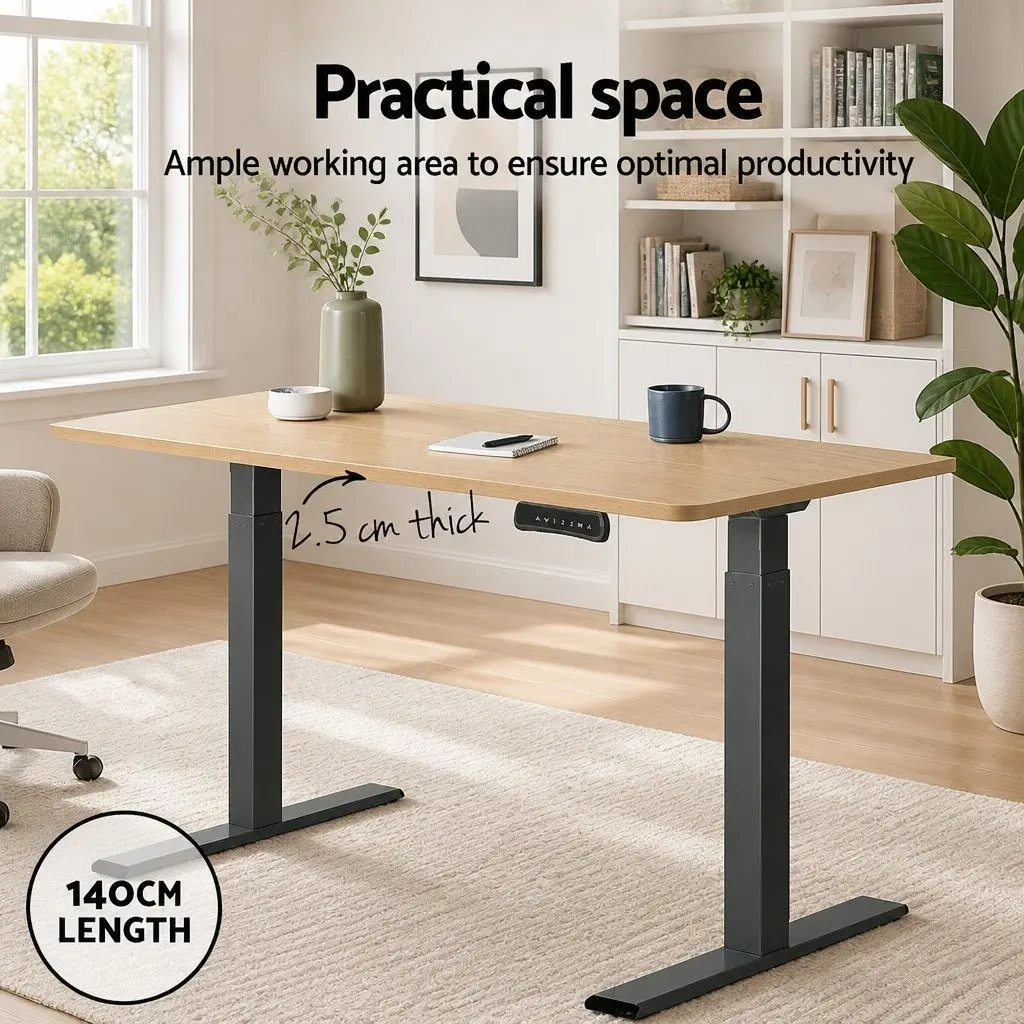 Standing Desk Top Pre-Drilled 140cm White Oak