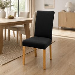 Black Slipcovers for Dining Chairs - Set of 6