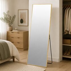 Rectangular Full Length Mirror 165x60cm with Gold Frame
