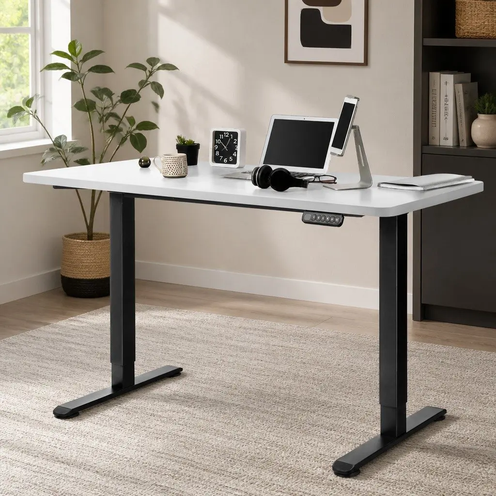 Electric Height Adjustable Desktop Surface White 120x60cm
