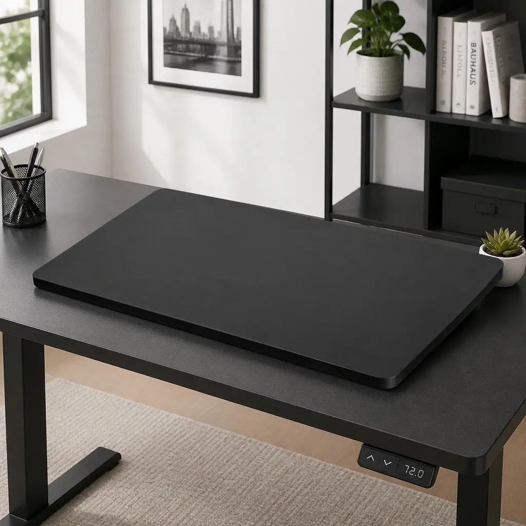 Desktop Table Top Anti-Scratch 140x70cm Black Particle Board MDF Veneer