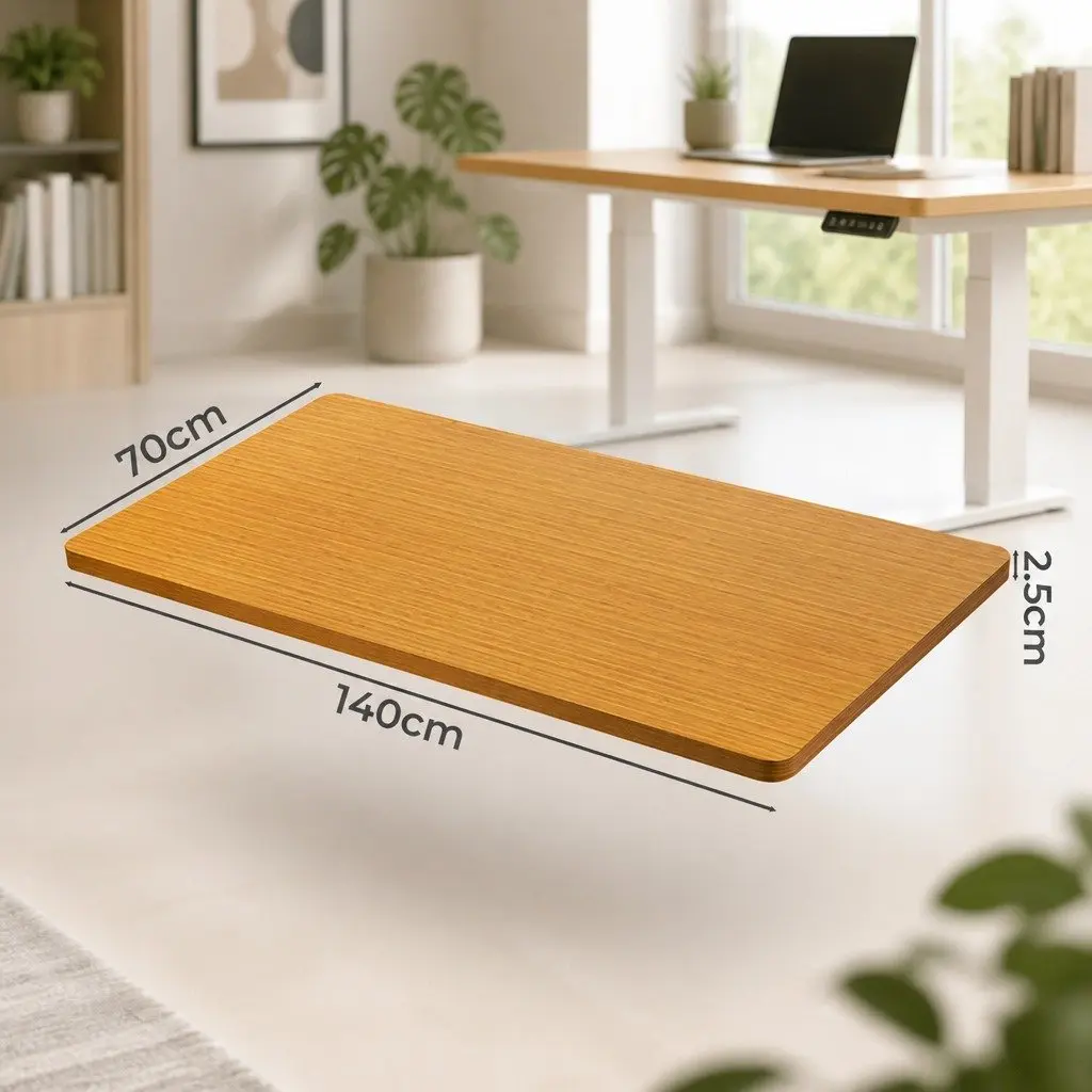 Desktop Table Top Smooth Surface 140x70cm Natural Wood