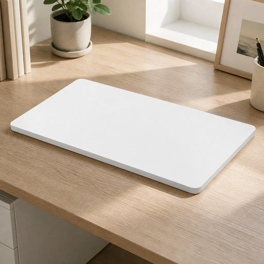 Desktop Table Top Pre-Drilled 140x70cm White Particle Board MDF Veneer