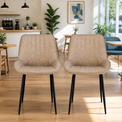 Modern Pair of Retro Dining Chairs for Stylish Spaces