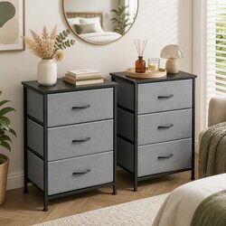 2-Piece Chest of Drawers Set with 3 Drawers Each