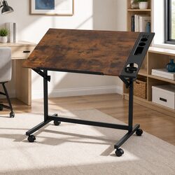 MDF Drafting Table with Adjustable Angle and Tray