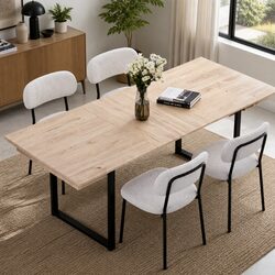 5-Piece Extendable Dining Set: 140-200cm Table & 4 Chairs